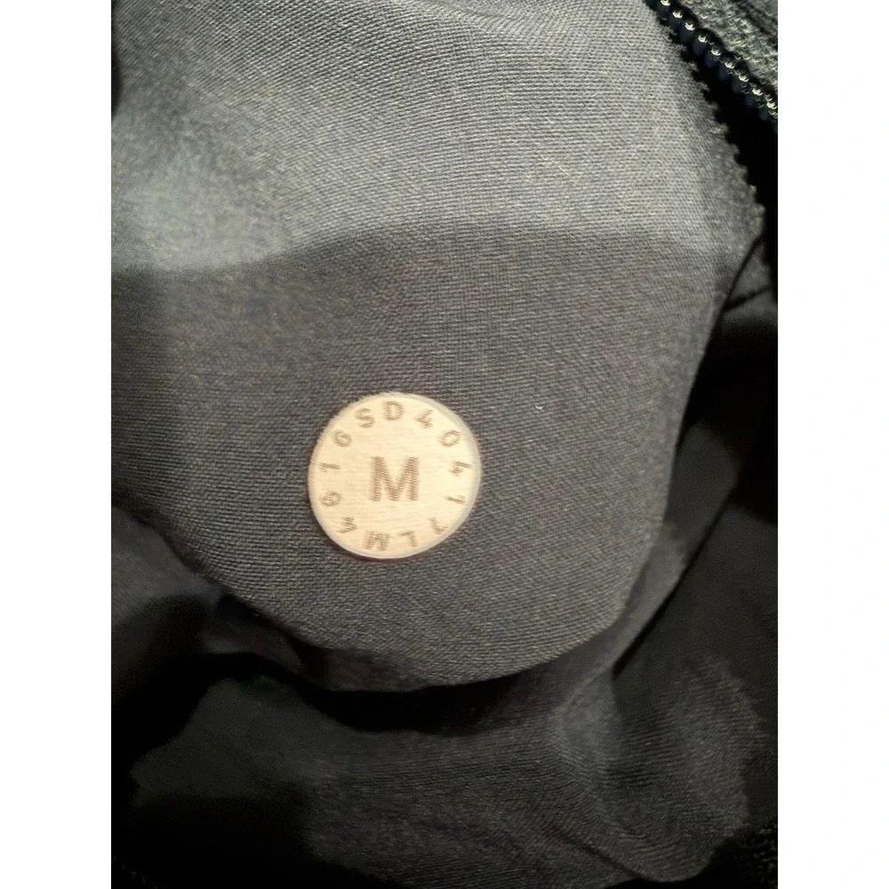 Lululemon Mens Sojourn Jacket Dark Teal Green Full Zip Mock Neck Size M LM3CSDS
